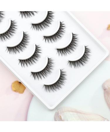 Emeda 3D Soft & Fluffy Cat Wing False Eyelashes - 10 Pairs of Natural Black Stripe Lashes (SK 20) - International Shipping Available - Buy Online on GoSupps.com
