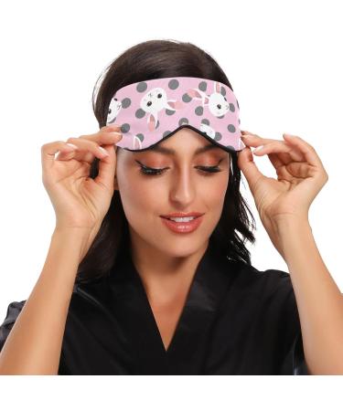 Haskirky Light Blocking Eye Mask | Breathable & Adjustable for Men and Women | Perfect for Travel, Yoga, Meditation | Deep Sleep Goodies | Pink Wave Dot Rab - Buy Online on GoSupps.com
