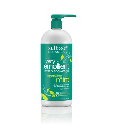 Alba Botanica Very Emollient Bath & Shower Gel Sparkling Mint 32 fl oz