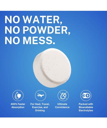 Nutri Chews Fizzie Electrolyte Tablets - 4X Faster Absorption - No Water Needed - Rapid Hydration for Runners Travel & Hangovers - Melts in Mouth - Watermelon 6 Pack (60 Count) - Buy Online on GoSupps.com