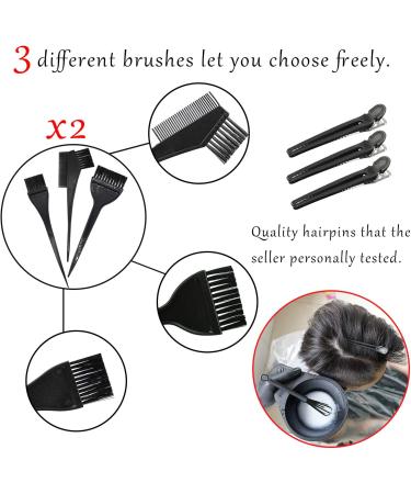Mauts Hair Dye Coloring Set Hair Tinting Comb and Mixing Brush Bowl Ear Cover Mixing Spoon Hair Clips Gloves and Disposable shawl DIY Salon. - Buy Online on GoSupps.com