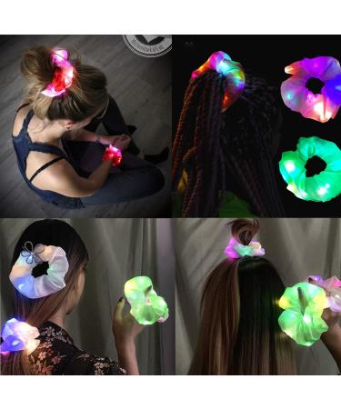 12 Pcs Light Up Scrunchies - LED Hair Accessories for Girls, Glow in the Dark Rave Accessories - Fun Gift for Women, Party Favor & Concert Essential - Buy Online on GoSupps.com