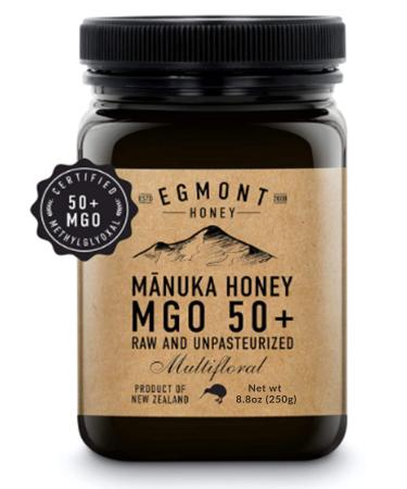 Egmont Honey Multifloral Manuka Honey Raw And Unpasteurized 50+ MGO 8.82 oz (250 g)