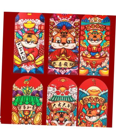 ABOOFAN 72 Pcs Year of The Tiger Red Envelope New Year Red Packet New Year Money Pocket Tiny Bag Year Hong Bao Hongbao Card Envelope Chinese Red Envelope Lucky Paper Year Red Envelope - Buy Online on GoSupps.com