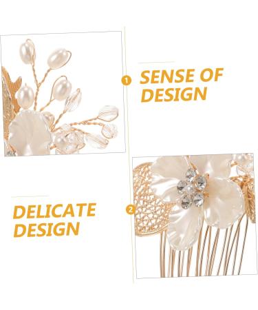 Beaupretty Gold Leaf Side Comb Womens Headpiece Leaf Hair Comb Girl Headpiece Hair Accessories for Bride Women Hair Pin Side Comb for Hair Vintage Hair Accessories Comb for Bridesmaid - Buy Online on GoSupps.com