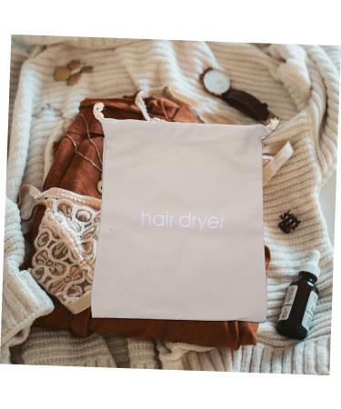 WOONEKY Hair Dryer Storage Bag Canvas Hair Dryer Organizer Bags for Travel Curling Iron Fabric Miss Modeling 33x30cm Light Grey - Buy Online on GoSupps.com