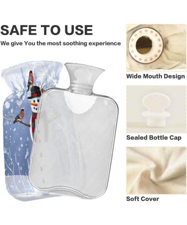 Christmas Snowman Hot Water Bottle - 1L Cozy Pain Relief & Bed Warmer for Women | Ideal Holiday Gift - Buy Online on GoSupps.com