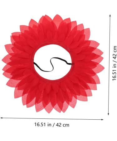 SAFIGLE decor hats silk cloth funny sunflower headpiece sunflower headband sunflower head hoop party Red 42X16X1CM - Buy Online on GoSupps.com