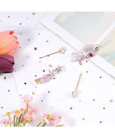 BeShiny Starfish Seashell Pearl Hair Clips - Mermaid Hair Accessories for Women & Girls | Beach Wedding Supplies - Buy Online on GoSupps.com