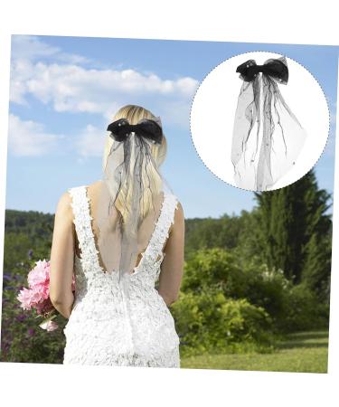 FRCOLOR Bridal Hair Accessories Bow- Knot Hair Clip Bridal Hairpins Hair Barrette Bow Headdress Bachelorette Party Veil Tiara for Girls Bow-knot Hair Clip Bride Decorate Wedding Iron - Buy Online on GoSupps.com