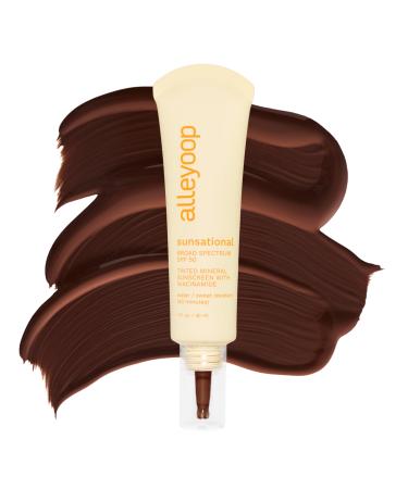 Alleyoop Sunsational Tinted Moisturizer SPF 50 for Face Broad Spectrum 100% Mineral Face Sunscreen with Jojoba Hydrating & Soothing Tinted Sunscreen Vegan & Cruelty-Free (Twilight)