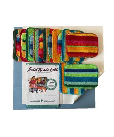 Clean Team Scrub & Shine: 16 Regular Rainbow Scrubbies and 2 Jude's Miracle Cloth