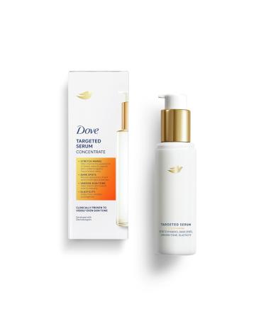 Dove Targeted Serum Multipurpose for Stretch Marks Dark Spots Uneven Skin Tone and Elasticity with Tone Balance Complex Niacinamide Collagen Peptides and Natural Moisturizing Factors 3.2 oz
