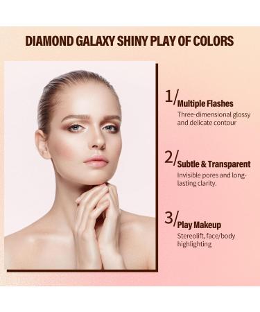  Nivofu Nivofu Highlighter Powder Highlighter Palette Highlighter Bronzer Powder Highly Pigmented 7.5g (01#) - Buy Online on GoSupps.com