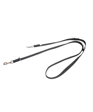 IDC Color & Gray adjustable leash with double snap hook 14 mm x 2.2 m black-grey Black-grey 14 mm x 2.2 m