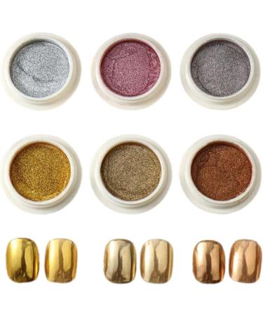 Facile Utiliser Poudre De Paillettes Ongles Kit De Poudres Ongles Chrom | 6 Couleurs Paillettess Pigment Pigment Pour Les Paillettes - Shimmer Nail Fournit De La Poudre Pour Le Festival Les 01 - Buy Online on GoSupps.com