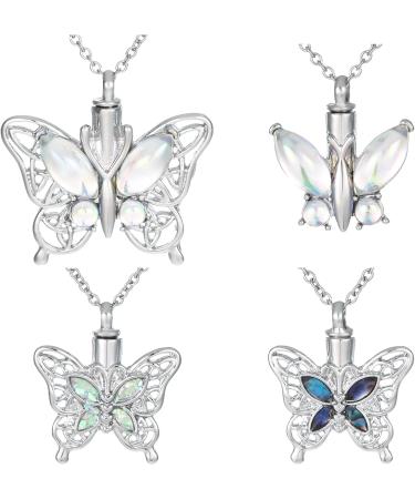 Canghai Rousa Butterfly Cremation Urn Necklace for Ashes Alloy Keepsake Pendant Necklace Ashes Holder Memorial Jewelry for Human or Dog Pet butterfly 6 - Buy Online on GoSupps.com