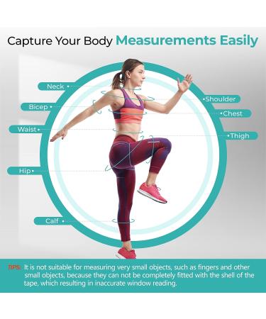 LYTOWN Upgraded Body Tape Measure Set for Weight Loss, Fitness, Bodybuilding, and Muscle Gain - Lock Pin, Retractable Button, Soft Sewing Tape - Measures Body Circumferences - 60Inch/150cm - 2Pcs Black - Buy Online on GoSupps.com