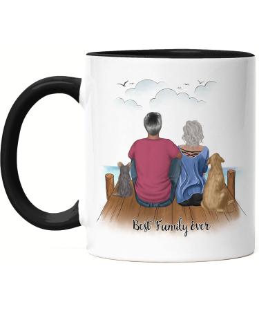 Personalized Kiddle Design Couple with Dogs Mug - Perfect Gift for Dog Lovers Dog Mom & Dad - Buy Online on GoSupps.com