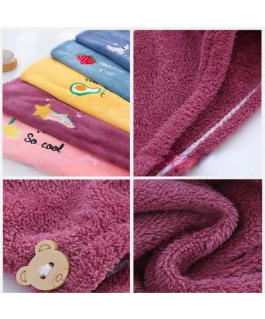 Fast Drying Microfiber Hair Towel Wrap for Women - Purple | Buttoned Hair Cap for Curly & Long Hair | Shower Turban for Wet Hair - Buy Online on GoSupps.com