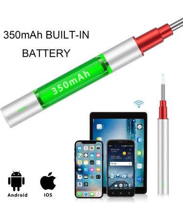 Ear Wax Removal Camera Professional WiFi Otoscope with Smart Gyroscope Fast Charging Widely Compatible Hd Waterproof Ear Cleaning for Daily Inspection and Cleaning of The Ear Canal Black - Buy Online on GoSupps.com