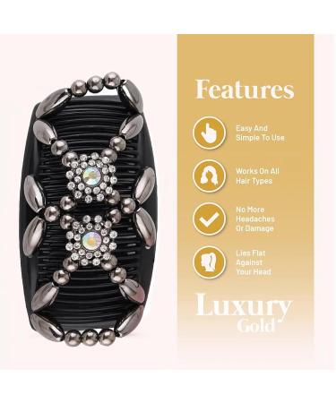 Premium 2-Piece Butterfly Hair Clips for Women | Elastic Pearl Hairpin for All Hair Types - Perfect for Thick & Fine Hair - Buy Online on GoSupps.com