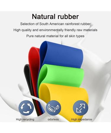 Exercise Bands Resistance Bands for Exercise Set of 5 Elastic Workout Bands for Exercise Training Stretch Training Fitness Pilates Physical Therapy Rehab Yoga with Resistance Bands Carrying Bag - Buy Online on GoSupps.com