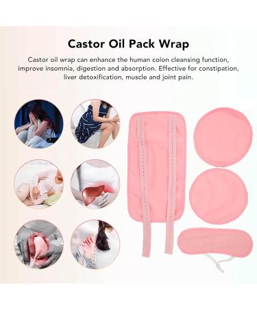 Organic Cotton Castor Oil Pack - Reusable Liver Detox Wrap Anti-Oil Leak Design for Smooth Application - Buy Online on GoSupps.com