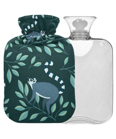 Naanle palm leaf lemurs heat bottle with reference transparent hot water bottle 1l heat bottle for bed handfoots Warmer pain relief heat and cold therapy