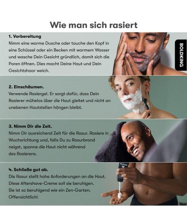 Boldking 3in1 Men's Razor - Flexible Blades for Beard Head and Body Shaving | Ideal for Normal Skin - Includes Suction Cup - Buy Online on GoSupps.com