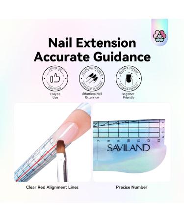 Buy Saviland Extra Long Nail Template - Professional Stencil Extension & Nail Shape Guide for Gel & Acrylic Nails | Self-Adhesive DIY Manicure - Buy Online on GoSupps.com