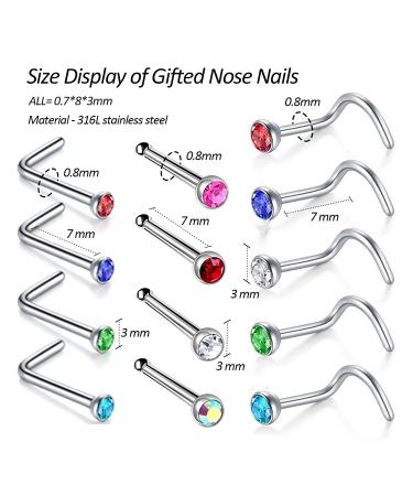 Firstomato 2 Pack Self-Use Nose Piercing Gun Kit - Painless & Allergy-Free with Hypoallergenic Studs - Includes 2 Piercers + 13 Studs - Buy Online on GoSupps.com