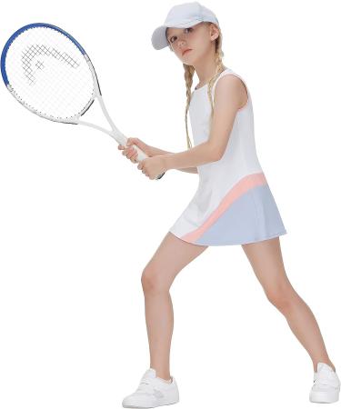 JACK SMITH Youth Girls Tennis Dress with Shorts Pockets - White, Size 6 Years - Buy Online on GoSupps.com