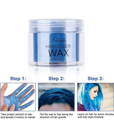 Magic Master Keratin Hair Color Wax - Temporary Dye Mud for Men and Women - Blue - Buy Online on GoSupps.com