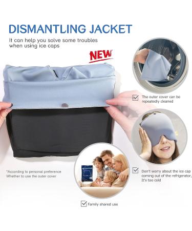 Migraine Relief Gel Headache Hat with Washable Cover - Hot/Cold Compress for Headaches, Tension, Sinus, Puffy Eyes - Comfortable & Stretchy Ice Cap for Stress Relief - Buy Online on GoSupps.com