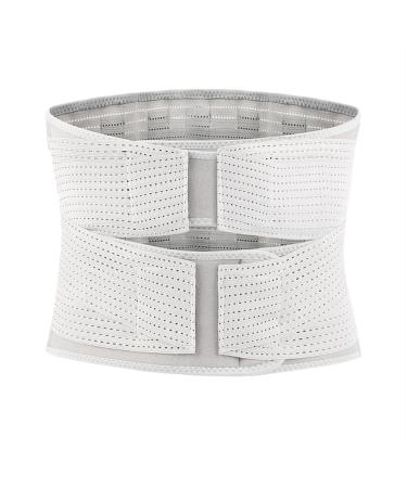Double Compression Back Support Lumbar Decompression Belt Breathable Waist Brace Strap for Lower Back Pain Relief Scoliosis Herniated Disc Sciatica(Silver gray M)