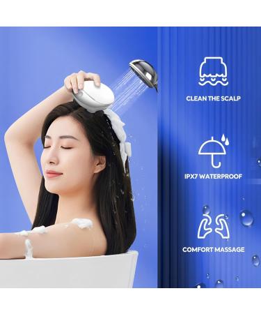 Yissone Electrical Scalp Massager | Portable Heated Head Massager with Red Light | 4 Heads & 88 Knots for Scalp Stress Relief - Buy Online on GoSupps.com