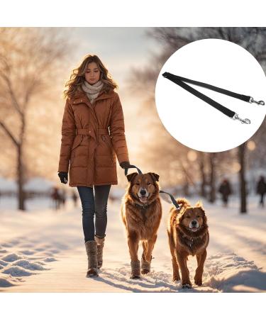 1 piece double dog lead Dual Pet Training Leash Dual Dog Leash Adjustable Dog Leash Splitter Tangle-Free Dual Dog Distribution Leash Suitable for Walking 2 Small to Medium Dogs Black - Buy Online on GoSupps.com