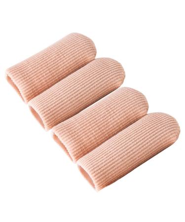 Makhry 4pcs Adjustable Cuttable Gel Toe Caps and Finger Cap Lined Gel Toe Caps Silicone for Women and Men (XL) XL (Pack of 1)