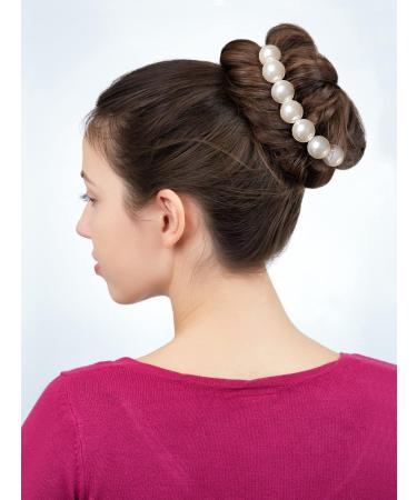 EBANKU Pearl Hair Ties - 6 Pack Stretch Hair Bands for Women & Girls | Elegant Hair Accessories - Buy Online on GoSupps.com