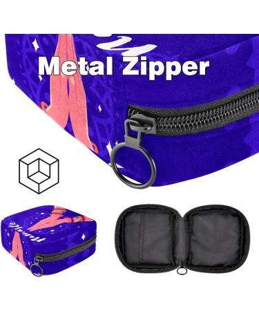 Portable Storage Bags for Women's Bandages & Menstrual Pads - Purple Mandala Design | Stylish & Functional for School & Office - Buy Online on GoSupps.com