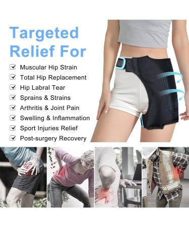 SuzziPad Hip Ice Pack Wrap for Pain Relief & Recovery - Reusable & Adjustable for Hip Injuries, Surgery, Inflammation & Swelling - Buy Online on GoSupps.com