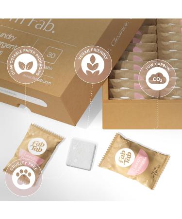 Plastic-Free Laundry Detergent Tablets | Gentle Plant-Based Natural Cleaning | Stain Remover | 30 Tablets with Fresh Laundry Scent - Buy Online on GoSupps.com