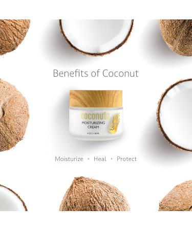 Buy Coconutz Skincare Coconut Face Cream - Anti-Aging & Moisturizing for Face Neck & Chest 4 oz | Smooth Skin & Reduce Fine Lines - Buy Online on GoSupps.com