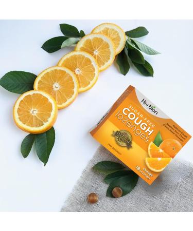 HERBION Sugar Free Loz Orange - 18 CT | Sugar-Free Herbal Cough Drops for International Shipping - Buy Online on GoSupps.com