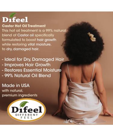 Difeel Castor Hot Oil Treatment 7.1 oz - Nourishing Hair Treatment for Strength and Shine - Buy Online on GoSupps.com
