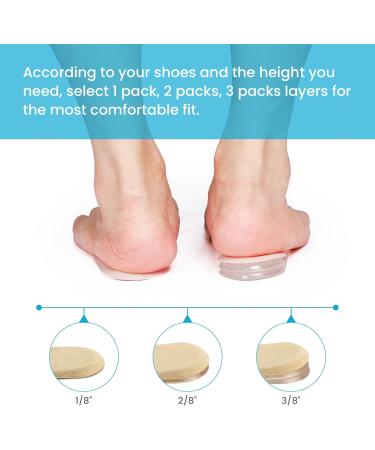 Orthopedic Heel Lift for Women Shoes - 3 Layers Adjustable Shoe Lifts for Women Uneven Legs - Gel Heel Inserts for Leg Length Discrepancy Heel Pain Heel Spur - 1/8" 2/8" 3/8" (Size S 1 Pair) Beige 3 Layers: S - UK 3-7 - Buy Online on GoSupps.com