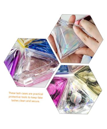 NOLITOY Eyelash Storage Box - 6 Pcs Lash Tray Organizer for False Eyelashes | Crystal Plastic Lash Case | Perfect Eyelash Holder 8.3x8.3CM - Buy Online on GoSupps.com