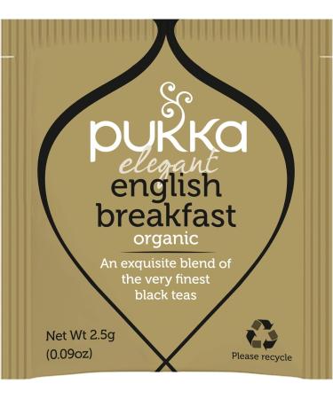 Pukka Herbs | Elegant English Breakfast Organic Tea | Black Tea | Perfect For A Refreshing Uplift | 4 packs | 80 Sachets & Three Chamomile Organic Herbal Tea Total 80 Tea bags 120 g (Pack of 4) Elegant English Breakfast + Three Chamomile - Buy Online on GoSupps.com