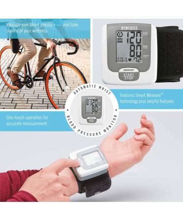 HoMedics Blood Pressure Wrist Monitor - Wireless Automatic BP Cuff with Smart Measure Technology - Buy Online on GoSupps.com